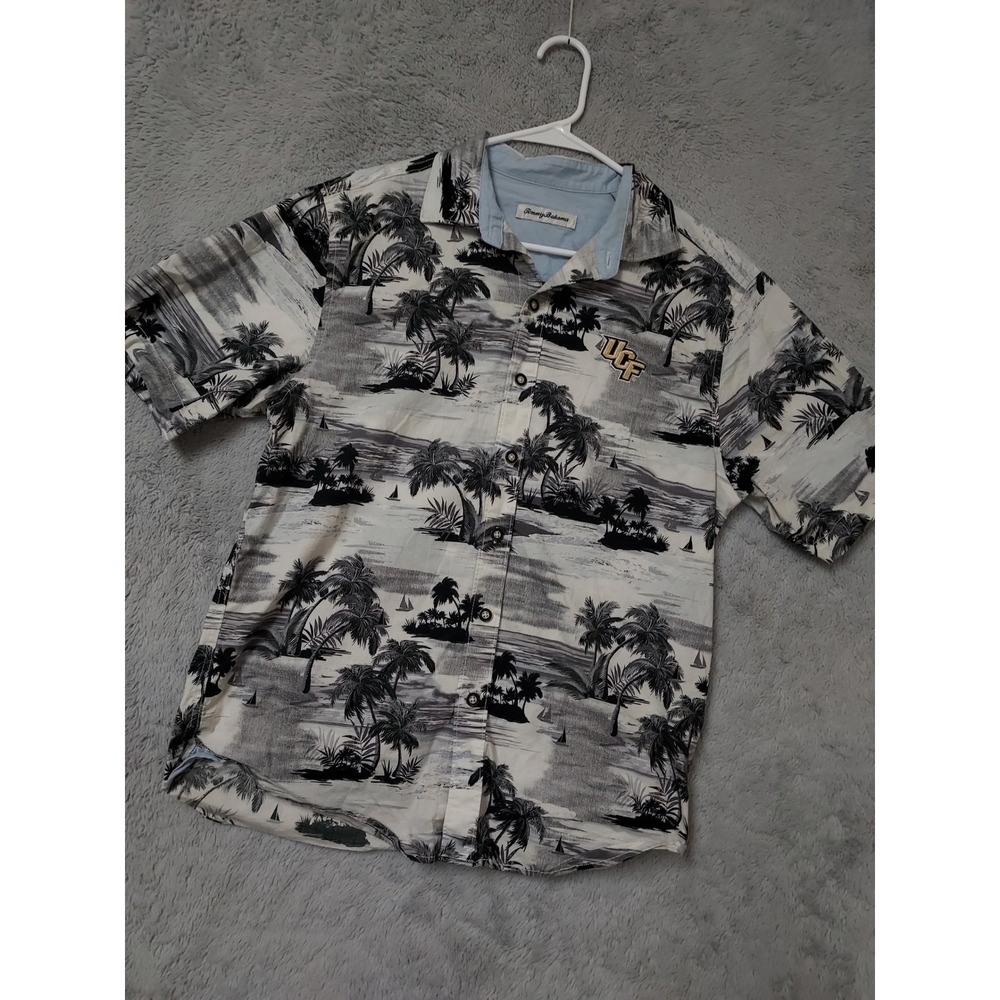 UCF Knights Shirt Mens Small Tommy Bahama NCAA Palm Tree Hawaiian Floral Logo